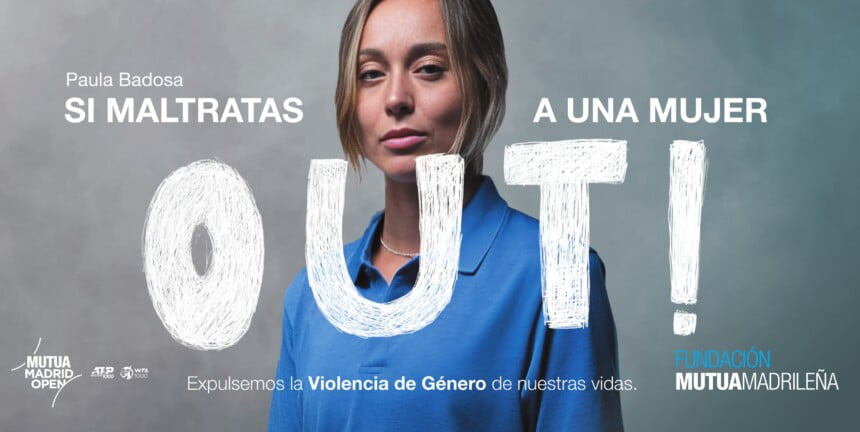 La tenista Paula Badosa en la iniciativa contra la violencia de género "OUT" - Fundación Mutua Madrileña