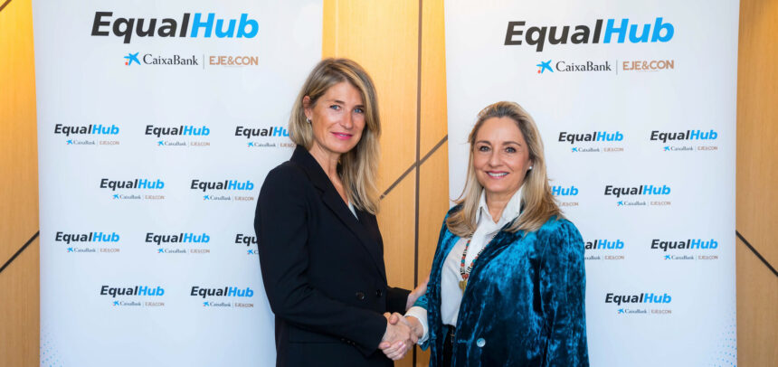 Cristina Sancho Ferrán y Ana Quirós en el acuerdo de EqualHub