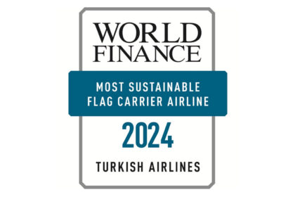 Aerolínea de bandera más sostenible a Turkish Airlines - Premios World Finance 2024